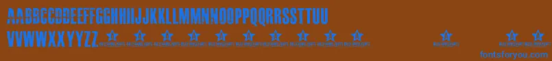 MASTERPLAN    Font – Blue Fonts on Brown Background