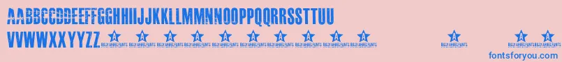 MASTERPLAN    Font – Blue Fonts on Pink Background