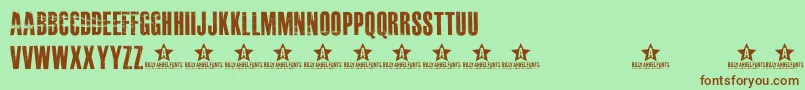 MASTERPLAN    Font – Brown Fonts on Green Background