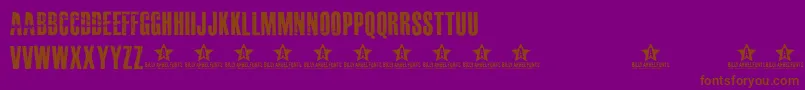 MASTERPLAN    Font – Brown Fonts on Purple Background