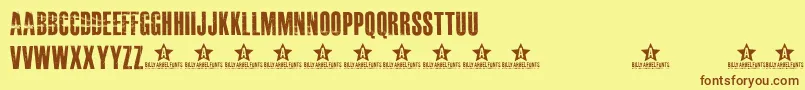 MASTERPLAN    Font – Brown Fonts on Yellow Background