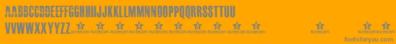 MASTERPLAN   -Schriftart – Graue Schriften auf orangefarbenem Hintergrund