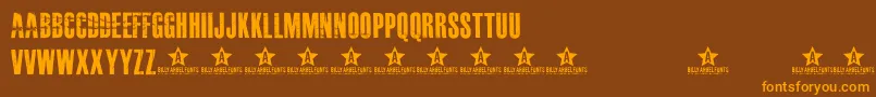MASTERPLAN    Font – Orange Fonts on Brown Background