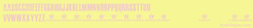 MASTERPLAN    Font – Pink Fonts on Yellow Background