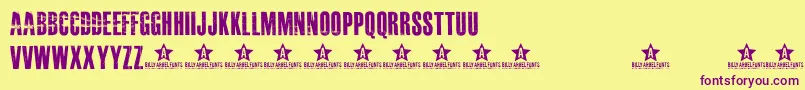 MASTERPLAN    Font – Purple Fonts on Yellow Background