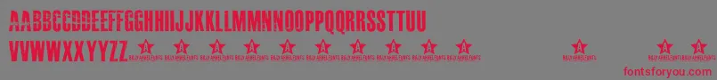 MASTERPLAN    Font – Red Fonts on Gray Background