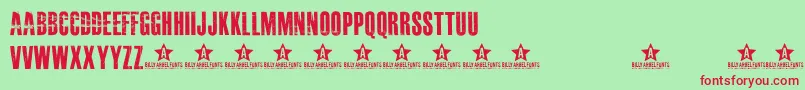 MASTERPLAN    Font – Red Fonts on Green Background