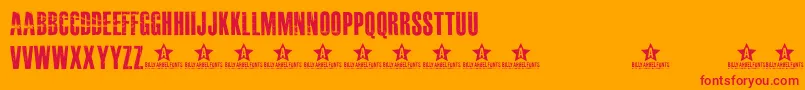 MASTERPLAN    Font – Red Fonts on Orange Background