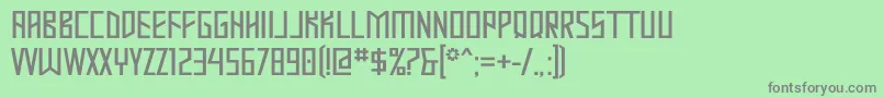 フォントMASTOD   – 緑の背景に灰色の文字