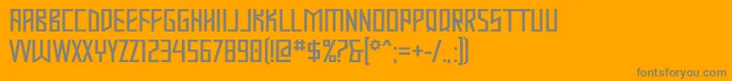 More about MASTOD Font MASTOD Font – Gray Fonts on Orange Background