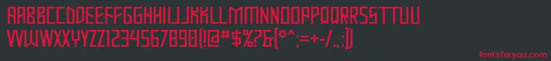 MASTOD   Font – Red Fonts on Black Background
