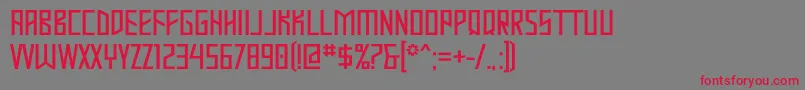 MASTOD   Font – Red Fonts on Gray Background