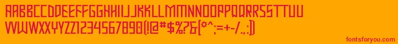 MASTOD   Font – Red Fonts on Orange Background