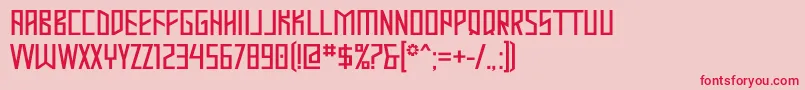 MASTOD   Font – Red Fonts on Pink Background