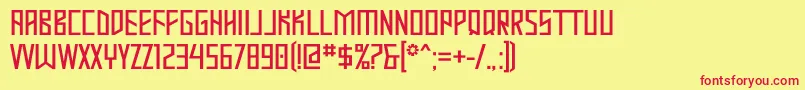 MASTOD   Font – Red Fonts on Yellow Background