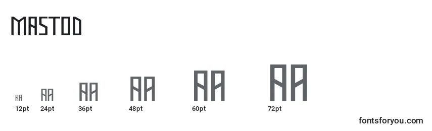 MASTOD   (133787) Font Sizes