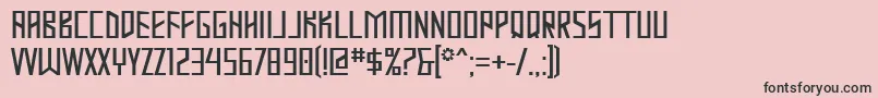 フォントMASTOD   – ピンクの背景に黒い文字