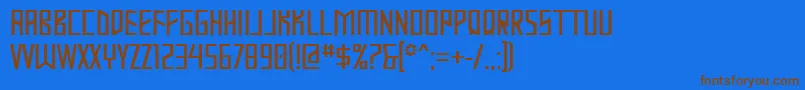 MASTOD   Font – Brown Fonts on Blue Background