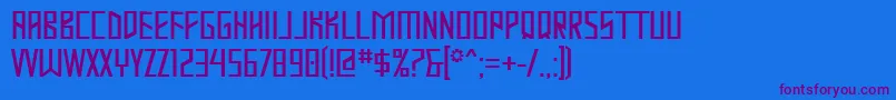 MASTOD   Font – Purple Fonts on Blue Background