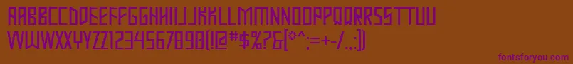 fuente MASTOD   – Fuentes Moradas Sobre Fondo Marrón
