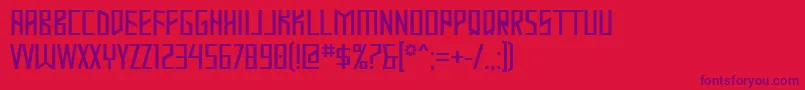 Шрифт MASTOD   – фиолетовые шрифты на красном фоне