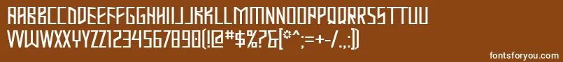 フォントMASTOD   – 茶色の背景に白い文字