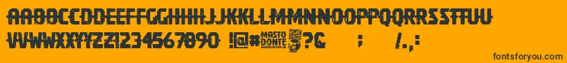 Mastodonte Font – Black Fonts on Orange Background