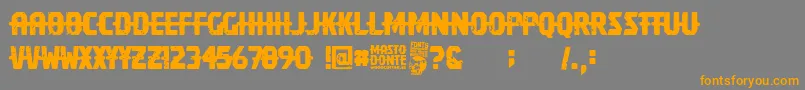 Mastodonte Font – Orange Fonts on Gray Background