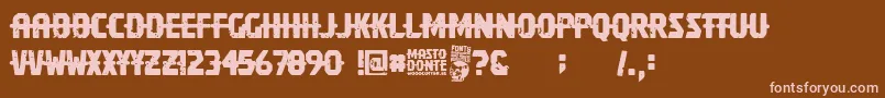 Mastodonte Font – Pink Fonts on Brown Background