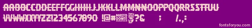 Mastodonte Font – Pink Fonts on Purple Background