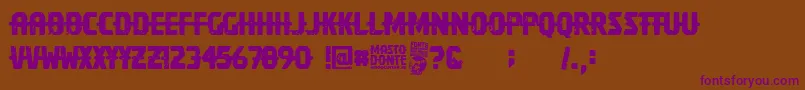 Mastodonte Font – Purple Fonts on Brown Background