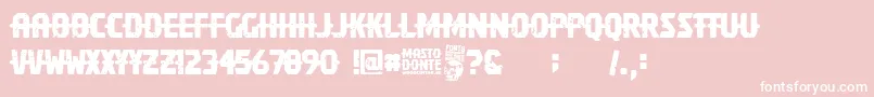 Mastodonte Font – White Fonts on Pink Background