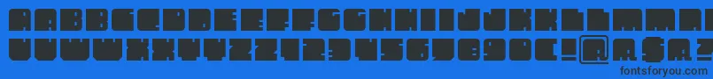 mastodonte Font – Black Fonts on Blue Background