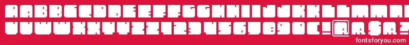 mastodonte Font – White Fonts on Red Background