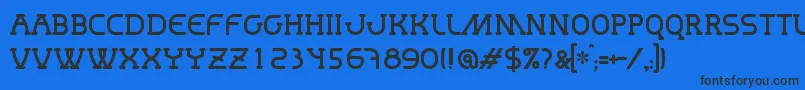 Mastum Font – Black Fonts on Blue Background