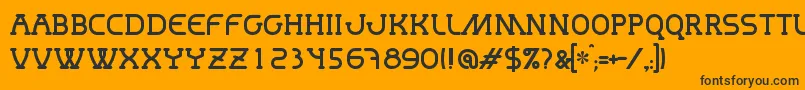 Mastum Font – Black Fonts on Orange Background
