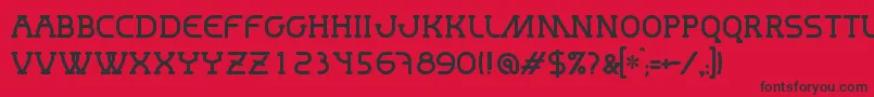 Mastum Font – Black Fonts on Red Background