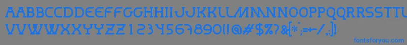 Mastum Font – Blue Fonts on Gray Background