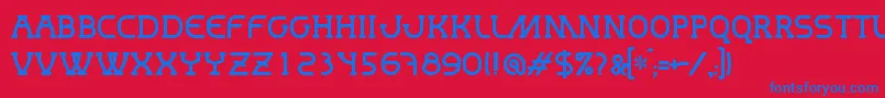 Mastum Font – Blue Fonts on Red Background