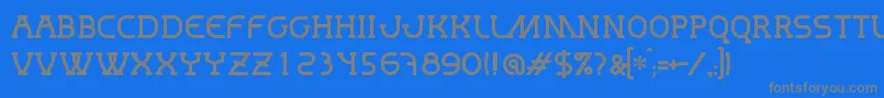 Mastum Font – Gray Fonts on Blue Background