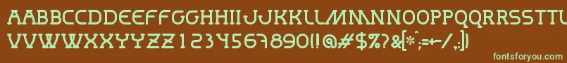 Mastum Font – Green Fonts on Brown Background