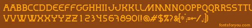 Mastum Font – Orange Fonts on Brown Background