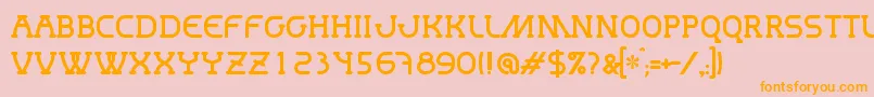 Mastum Font – Orange Fonts on Pink Background