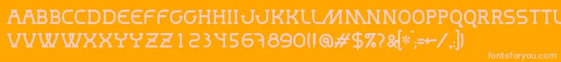 Mastum Font – Pink Fonts on Orange Background