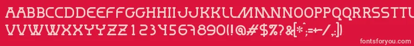 Mastum Font – Pink Fonts on Red Background