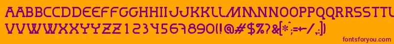 Mastum Font – Purple Fonts on Orange Background