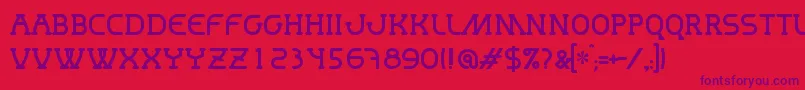 Mastum Font – Purple Fonts on Red Background