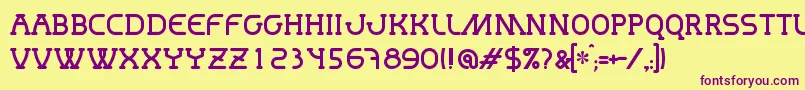 Mastum Font – Purple Fonts on Yellow Background