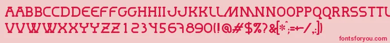 Mastum Font – Red Fonts on Pink Background