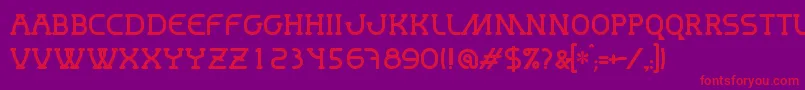 Mastum Font – Red Fonts on Purple Background